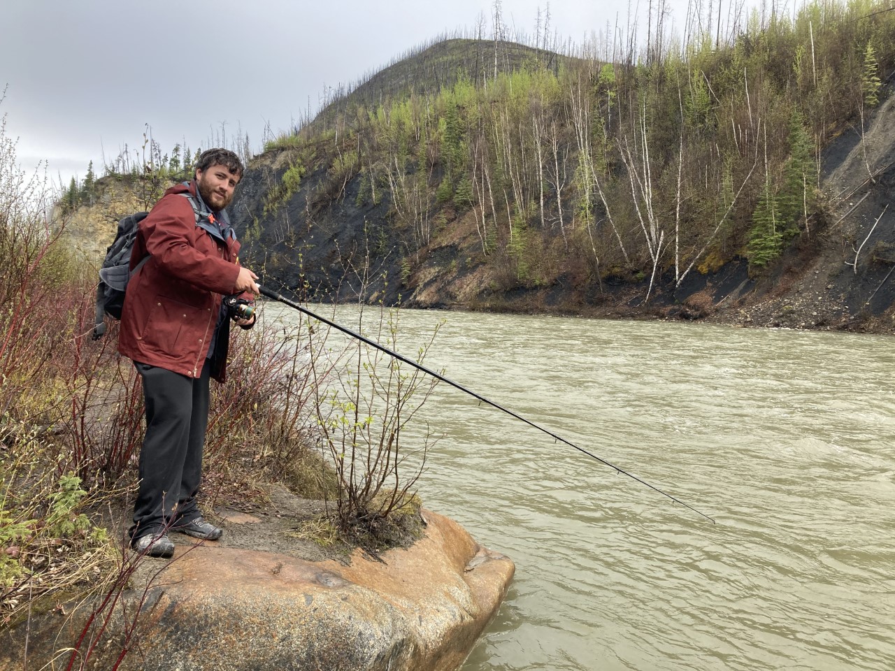 Sam et son éternel canne à pêche!