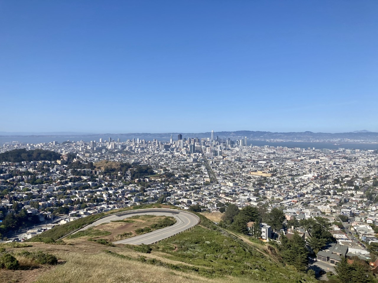 Vue de San Francisco à Twin Peak